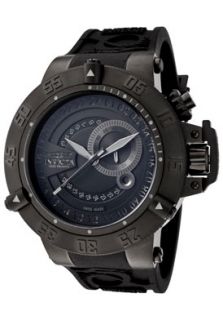 Invicta 0326  Watches,Mens Subaqua GMT Black Dial Black Polyurethane, Casual Invicta Quartz Watches