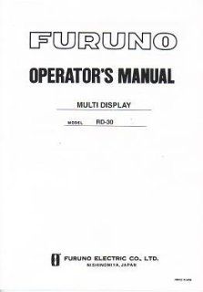 Furuno RD30 Operator's Manual : Automotive Diagnostic Software : GPS & Navigation