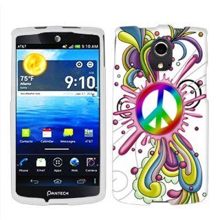 Pantech Discover Peace Pop on White Hard Case Phone Cover: Cell Phones & Accessories