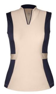 Tail Activewear Women's Opulence Amanda Shimmer Jersey Sleeveless Golf Top XS Buttercream: Clothing