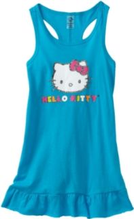 Hello Kitty Girls 7 16 Big Tank Dress, Turquoise, 10/12 Playwear Dresses Clothing