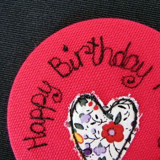 personalised 'happy birthday' mirror by sew very english