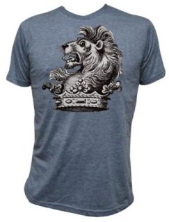 Mens Annex Clothing Lion Crown Victorian Art Design Print T Shirt Blue at  Mens Clothing store