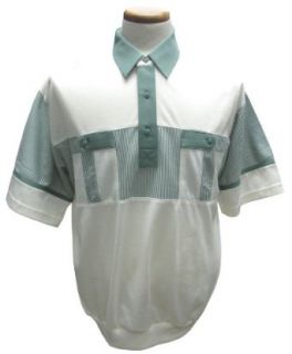 Banded bottom polo shirt with two pockets at  Mens Clothing store:
