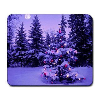 Scenic Christmas Tree in Snow Large Mousepad mouse pad Great unique Gift Idea: Everything Else