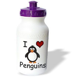 wb_123042_1 EvaDane   Funny Cartoons   I love penguins. Animal Humor. Penguin Lovers   Water Bottles : Bike Water Bottles : Sports & Outdoors