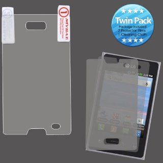 MYBAT Screen Protector Twin Pack for LG L35G (Optimus Logic): Cell Phones & Accessories