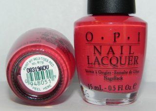 OPI South Beach Collection Paint My Moji toes Red (NL B75) .5oz/15ml  Nail Polish  Beauty