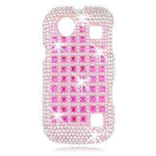Talon Full Diamond Bling Cell Phone Case Cover Shell for ZTE D930 Chorus (Pink Studs) Cell Phones & Accessories