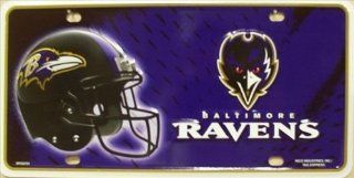 Baltimore Ravens NFL Embossed Aluminum Automotive Novelty License Plate Tag Sign: Automotive