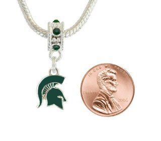 Michigan State University Charm with Connector Will Fit Pandora, Troll, Biagi and More : Sports Fan Charms : Sports & Outdoors