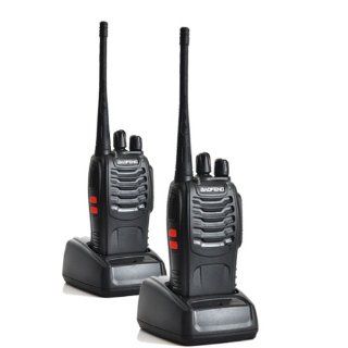 Baofeng BF 888S UHF 400 470MHz CTCSS/DCS With Earpiece Handheld Amateur Radio Tranceiver Walkie Talkie Two Way Radio Long Range Black 2 Pack : Frs Two Way Radios : Car Electronics