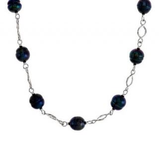 Honora Cultured Pearl 18 Twisted Link Sterling Necklace —