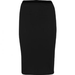 Fashion Wardrobe Womens Pencil Skirt Bodycon Ladies Stretch Knee Length Tube Long Skirts Dresses (USA 8 10 / UK 10 12 (M/L), Black) at  Womens Clothing store