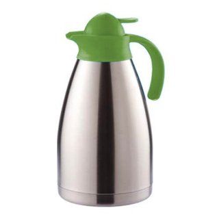 Circle Double wall Stainless Steel Vacuum Flask Bottle 1L SM CAA13001 with Plastic Handle, Green: Kitchen & Dining