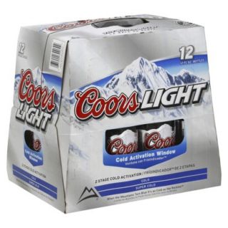 Coors Light Beer Bottles 12 oz, 12 pk