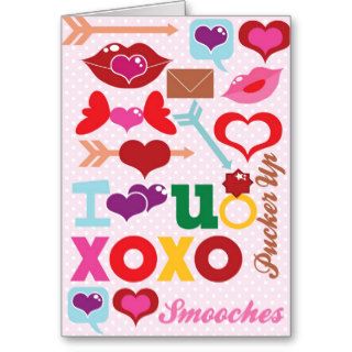 lots of love and hearts Valentines day card