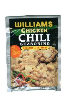 Williams White Chili Seasoning Mix, SIX (6) 1.125 Ounce Packs : Grocery & Gourmet Food