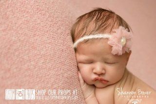 Old Rose Mauve Chiffon Newborn Headband Photo Prop or Hair Accessory   Perfect for Newborn, Infant, Baby Photo Sessions : Photo Studio Posing Props : Camera & Photo