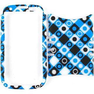 Cell Armor I747 RSNAP TE492 H Rocker Snap On Case for Samsung Galaxy S3 I747   Retail Packaging   Trans. Black/Blue/White Dots in Squares Cell Phones & Accessories