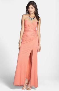 Hailey Logan Embellished Back Cutout Strapless Gown (Juniors) (Online Only)