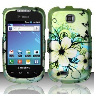 Green Flower Hard Cover Case for Samsung Dart SGH T499: Cell Phones & Accessories