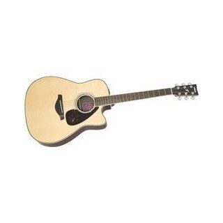 Yamaha FGX730SCA Acoustic Electric Guitar: Musical Instruments
