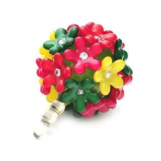[Aznavour] Ball Flower Ear Cap for iPhone & Galaxy / Light Green #K080.: Cell Phones & Accessories