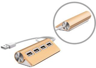 UtechSmart Premium 4 Port Aluminum USB Hub (11.81" cable) for iMac, MacBook, MacBook Pro, MacBook Air, and Mac Mini  Gold: Computers & Accessories