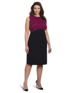 Kenneth Cole New York Women's Plus Size Mixed Media Pleated Dress at  Womens Clothing store