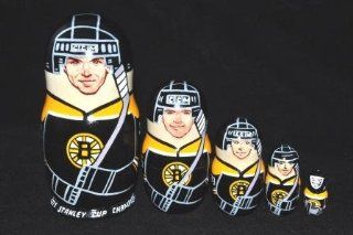 Russian Nesting Dolls Boston Bruins Hockey, 5 Piece, 6" Tall: Everything Else