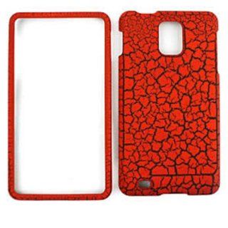 ACCESSORY HARD FACEPLATE CASE COVER FOR SAMSUNG INFUSE 4G I997 BURNT ORANGE CRACK: Cell Phones & Accessories