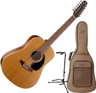 Seagull Coastline S12 Cedar 12 String Acoustic w/Seagull Gig Bag and Guitar Stand: Musical Instruments