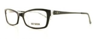 Harley Davidson HD 509 Black Zebra Women's Cat Eye Eyeglasses 52mm: Clothing