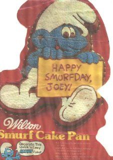 Wilton Smurf Cake Pan (502 4033, 1983) Peyo Wallace Berrie & Co., Inc. Novelty Cake Pans Kitchen & Dining