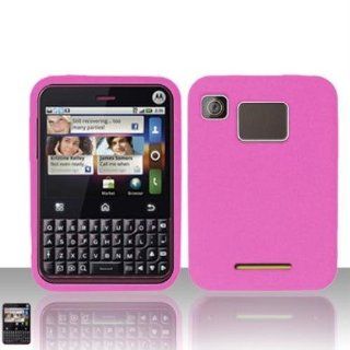 Hot Pink Silicon Case for MOTOROLA Motorola Charm MB502 Cell Phones & Accessories