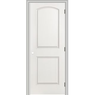 ReliaBilt 2 Panel Round Top Hollow Core Smooth Molded Composite Left Hand Interior Single Prehung Door (Common: 80 in x 32 in; Actual: 81.75 in x 33.75 in)