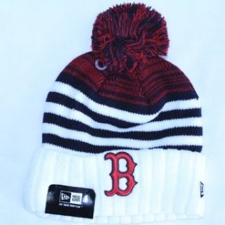 Mens Boston Red Sox Cuffed Snowfall Striped Knit Hat   OSFM: Clothing