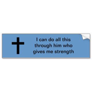 Philippians 4:13 Bible Verse Bumper Sticker
