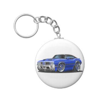 Olds Cutlass 442 Blue Car Keychains