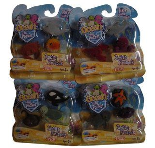 Ocean in My Pocket Friends Complete Set Starfish, Clam, Octopus, Lobster, Blue Shark, Killer Whale, Puffer Fish, Dolphin, Crab, Turtle, Stingray, Elephant Seal Toys & Games