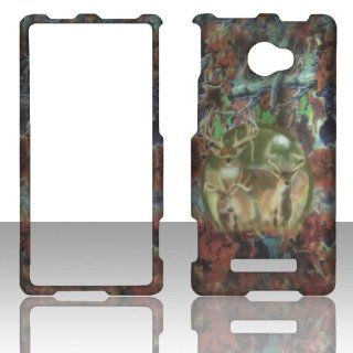 2D Camo Triple Deer HTC Windows Phone 8X / Accord / Zenith 6990 AT&T , T Mobile , Verizon Hard Case Snap on Hard Shell Protector Cover Phone Hard Case Case Cover Faceplates: Cell Phones & Accessories