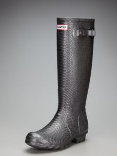 Carnaby Boa Tall Metallic Rain Boot by Hunter Boot
