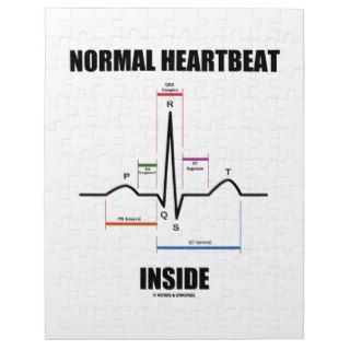 Normal Heartbeat Inside ECG EKG Electrocardiogram Puzzle