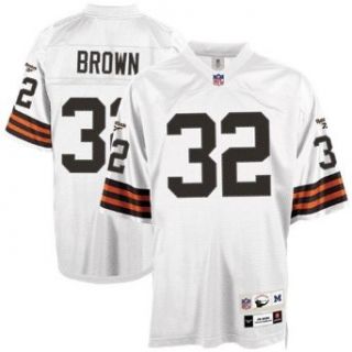 Cleveland Browns Jim Brown Reebok Throwback White Premier Jersey (L) : Football Jerseys : Clothing