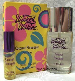 Wicked Wahine Coconut Pineapple Perfume 1 oz. & Travel Size 0.17oz : Beauty