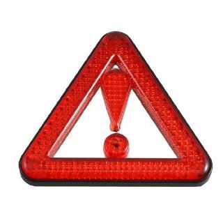 Car Exclamation Mark Reflective Triangle Sticker Red Silver Tone: Automotive