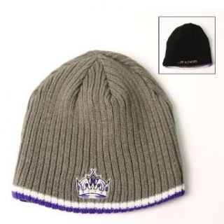 Los Angeles Kings Reversible Waffle Knit Beanie   Officially Licensed NHL Apparel : Sports Fan Beanies : Clothing