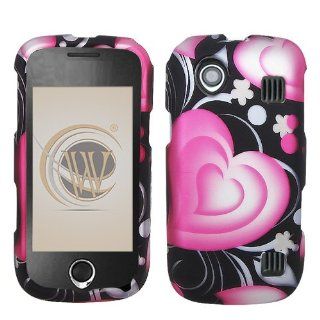 ZTE Chorus Rubberized Hard Case Cover   Lovely Heart: Cell Phones & Accessories