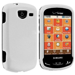 Importer520 Rubberized Hard Protector Case Cover for Samsung Brightside U380, White: Cell Phones & Accessories